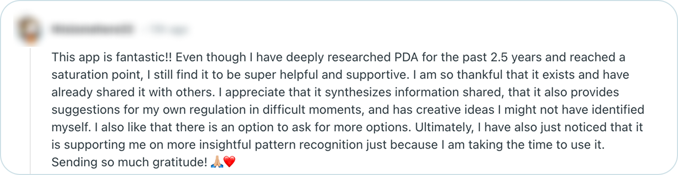 Parent sharing a real moment in the app, example 2